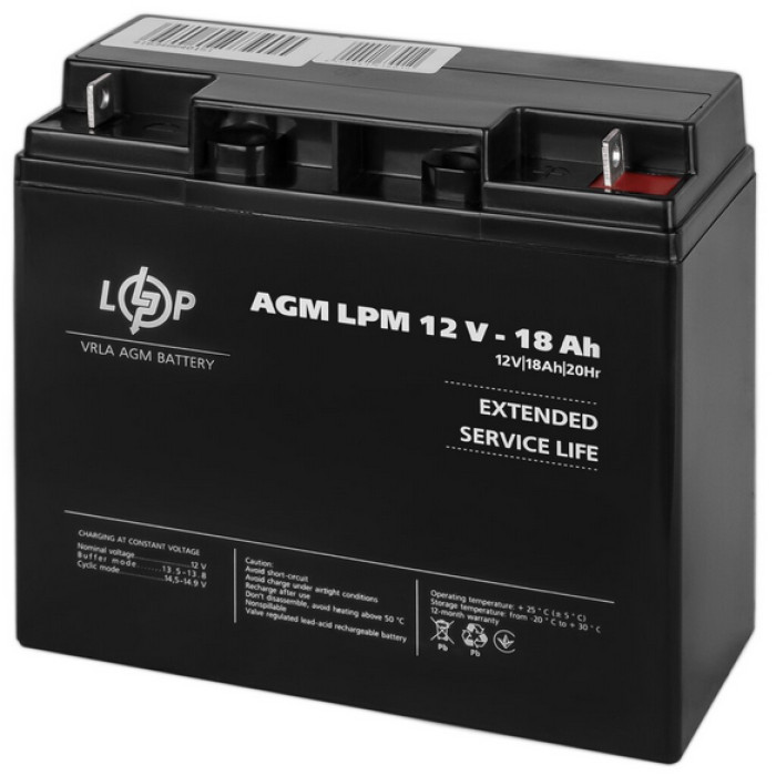Аккумулятор LogicPower LPM AGM 12 В 18 Ач 4133