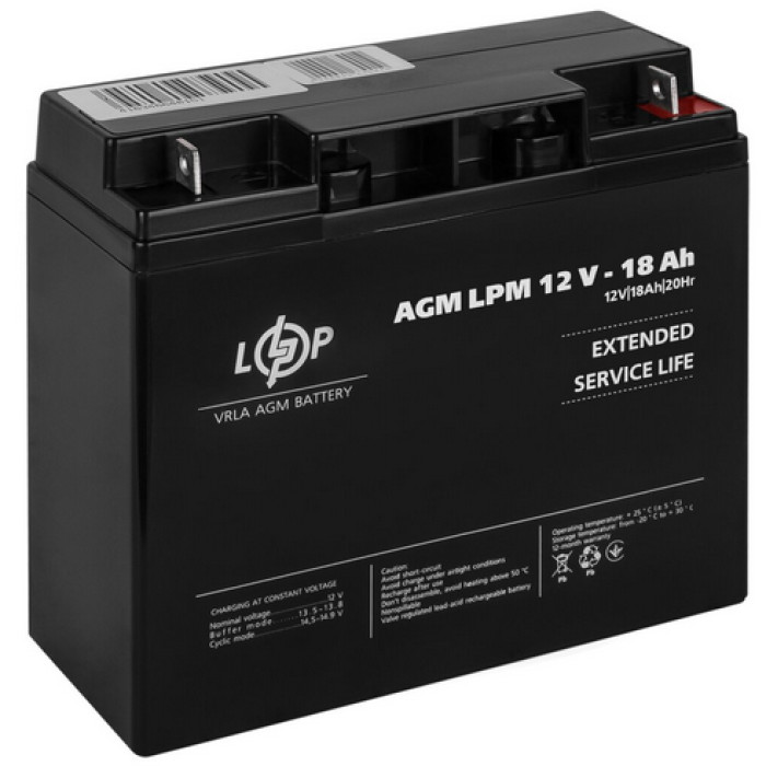 Аккумулятор LogicPower LPM AGM 12 В 18 Ач 4133 - изображение 2