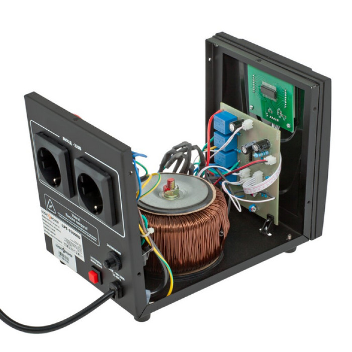 Стабилизатор напряжения LogicPower LPT-1500RD BLACK 4437 - изображение 3