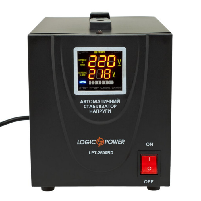 Стабилизатор напряжения LogicPower LPT-2500RD BLACK 4438 - изображение 2