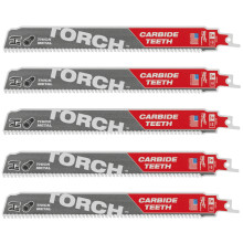 Полотна по металлу для сабельной пилы 5 шт Milwaukee 230 мм TCT TORCH 10 TPI S 1155 HHM 48475552