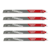 Полотна по металлу для сабельной пилы 5 шт Milwaukee TCT TORCH 300 мм 10 TPI S 1255 HHM 48475553