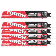Полотна по металлу для сабельной пилы 5 шт Milwaukee TCT TORCH NITRUS 150 мм 8 TPI S 955 CHC 48475561