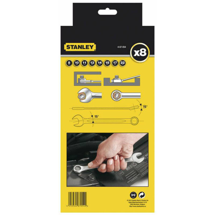 Набір з шести комбінованих ключів MaxiDrive Plus STANLEY 4-87-053 - зображення 3