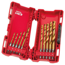 Набор свёрл по металлу Milwaukee RedHEX HSS-G TiN 10 шт 3-10 мм 48894759