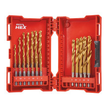 Набор свёрл по металлу Milwaukee RedHEX HSS-G TiN 19 шт 2-10 мм 48894760