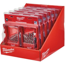 Дисплей из 6 наборов свёрл по металлу Milwaukee HSS-G THUNDERWEB 19 шт 1-10 мм 4932352375