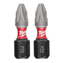 Биты ударные 2 шт Milwaukee Shockwave PZ2 25 мм 4932430863