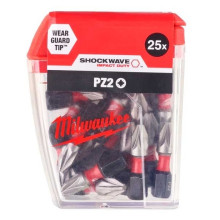 Биты ударные 25 шт Milwaukee Shockwave PZ2 25 мм 4932430864