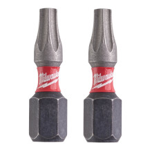 Биты ударные 2 шт Milwaukee Shockwave T20 25 мм 4932430874