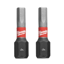 Биты ударные 2 шт Milwaukee Shockwave HEX4 25 мм 4932430895