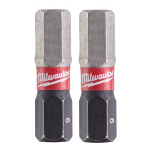 Биты ударные 2 шт Milwaukee Shockwave HEX6 25 мм 4932430897