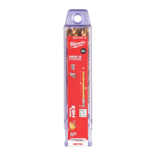 Свёрла по металлу 5 шт Milwaukee RedHEX HSS-G TiN 8х70х111 мм 4932478183