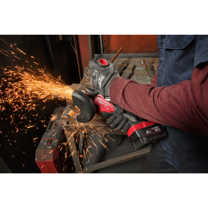 Угловая шлифмашина аккумуляторная + алмазные диски 10 шт Milwaukee M18 FSAG125X-0 4932479674 без АКБ - изображение 8