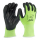 Перчатки сигнальные с защитой от порезов Milwaukee Hi-Vis Cut 1/A 9/L 4932479918