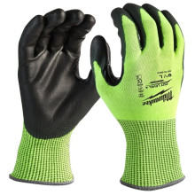 Перчатки сигнальные с защитой от порезов Milwaukee Hi-Vis Cut 4/D 8/M 4932479927