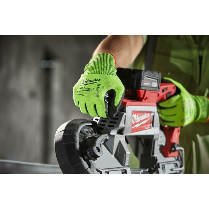 Перчатки сигнальные с защитой от порезов Milwaukee Hi-Vis Cut 5/E 9/L 4932479933 - изображение 3