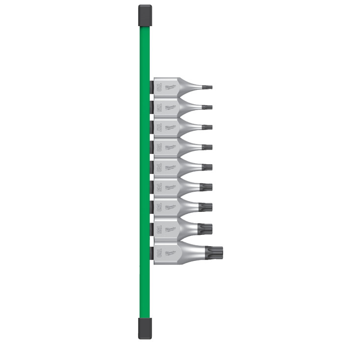 Haбоp головок торцевых 9 шт Milwaukee TORX T20-T60 1/2 дюйма 4932480822