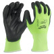 Перчатки сигнальные с защитой от порезов 12 пар Milwaukee Hi-Vis Cut 1/A 9/L 4932492915