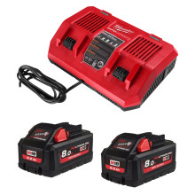 Набор Milwaukee M18 HNRGO4-802 зарядное устройство 18 В, аккумуляторы 2 шт Li-Ion 18 В 8 Ач 4932492936