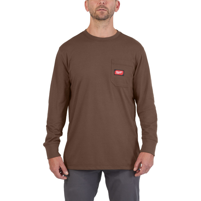 Футболка с карманом и длинным рукавом Milwaukee WT LS BR XXL 4932493062