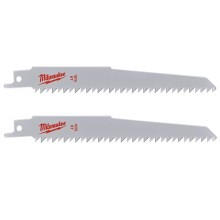 Полотна по дереву и пластику для сабельной пилы 2 шт Milwaukee 150 мм 6 TPI S 644 D 4932493509