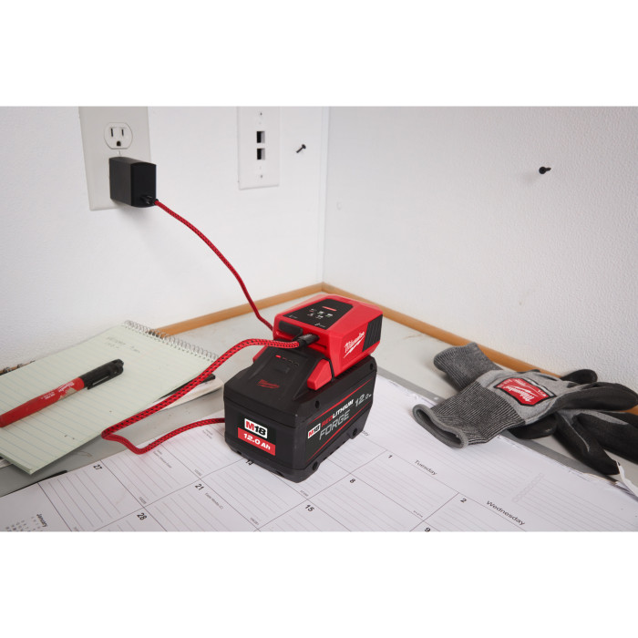 Зарядное устройство-адаптер USB Milwaukee Li-Ion 18 В M18 TC 4932499165 - изображение 7
