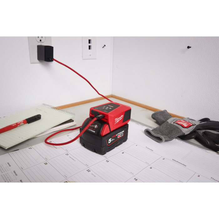 Зарядное устройство-адаптер USB Milwaukee Li-Ion 18 В M18 TC 4932499165 - изображение 9