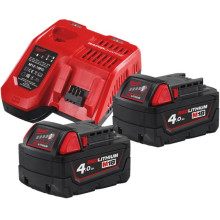 Набір Milwaukee M18 NRG-402 зарядний пристрій 12-18 В, акумулятори 2 шт Li-Ion 18 В 4 Аг 4933459215