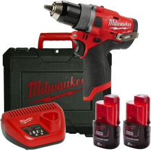 Дриль-шуруповерт акумуляторний Milwaukee M12 FDD-202X 4933459816