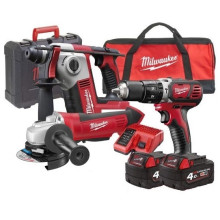 Набір акумуляторних інструментів Milwaukee M18 BPP3A-402B 4933464140