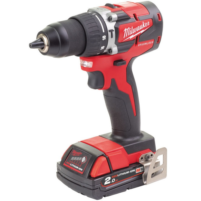 Дриль-шуруповерт ударний акумуляторний Milwaukee M18 CBLPD-202C 4933464320 - зображення 2