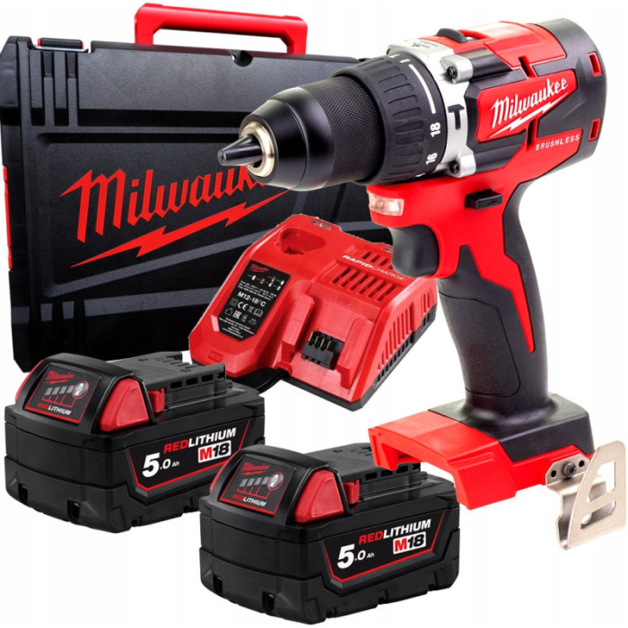 Дриль-шуруповерт акумуляторний ударний Milwaukee M18 CBLPD-502C 4933464558