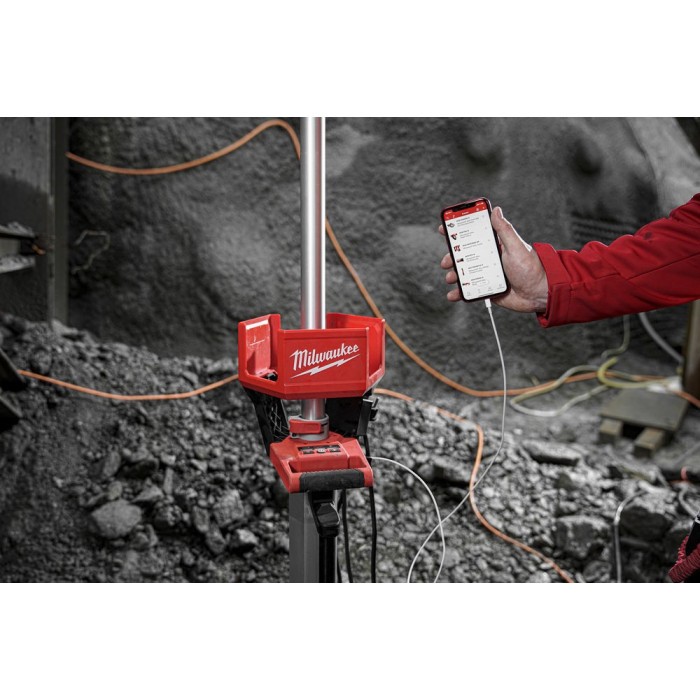 Прожектор/зарядное устройство светодиодный аккумуляторный Milwaukee M18 HOSALC-0 4933478116 без АКБ - изображение 6