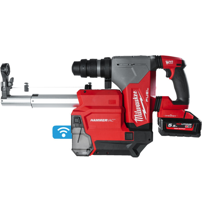Перфоратор аккумуляторный Milwaukee M18 ONEFHXDEL-552C 4933478506 - изображение 2