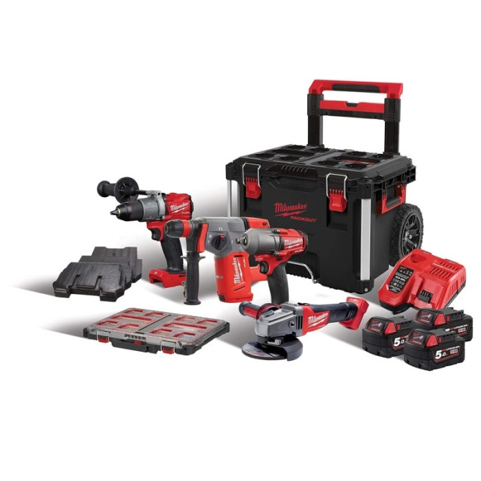 Набор аккумуляторных инструментов Milwaukee M18 PP4A4-503X 4933478676
