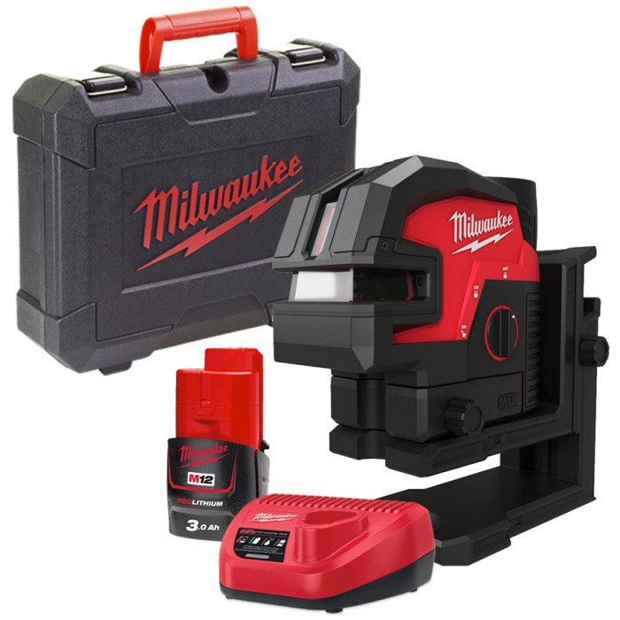 Лазерний нівелір акумуляторний Milwaukee M12 CLL4P-301C 4933479203