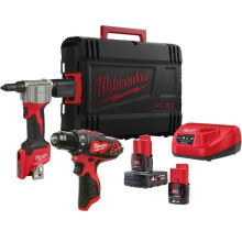 Набір акумуляторних інструментів Milwaukee M12 BPP2L-422X 4933481028