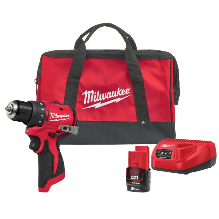 Дриль-шуруповерт ударний акумуляторний Milwaukee M12 BLDDRC-201BRF 4933500773