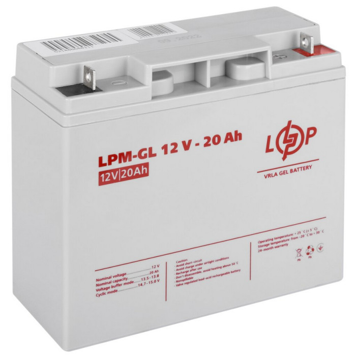 Аккумулятор LogicPower LPM-GL гелевый 12 В 20 Ач 5214 - изображение 2