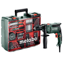 Дриль ударний з набором майстра Metabo SBE 650 SET 600742870