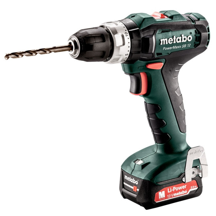 Дриль-шуруповерт ударний акумуляторний Metabo PowerMaxx SB 12 Set 601076870 - зображення 2