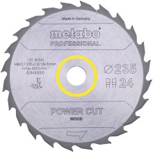 Диск пильный по дереву Metabo Power Cut Wood - Professional 235х30х24 628493000