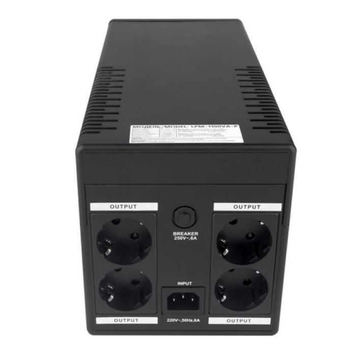Лінійно-інтерактивне ДБЖ LogicPower LPM-1100VA-P 6445 - зображення 3