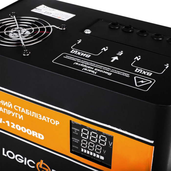 Стабілізатор напруги LogicPower LPT-W-12000RD BLACK 6613 - зображення 8
