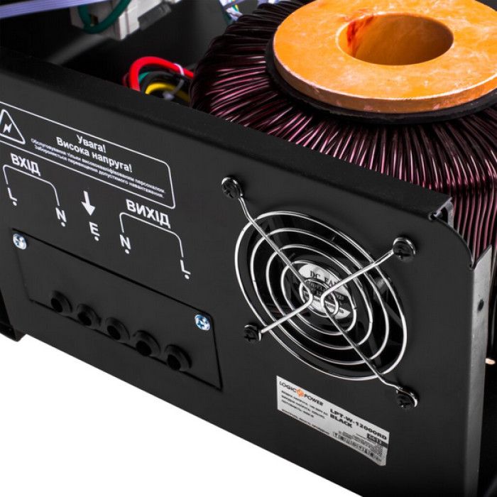 Стабілізатор напруги LogicPower LPT-W-12000RD BLACK 6613 - зображення 9