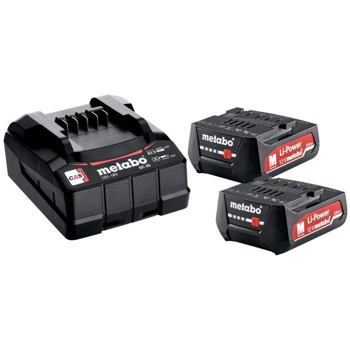 Набор Metabo Li-Power зарядное устройство 12-18 В, аккумуляторы 2 шт Li-Ion 12 В 2 Ач 685300000
