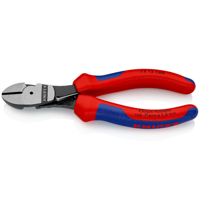 Кусачки бокові особливої потужності фосфатовані KNIPEX 160 мм 74 12 160 - зображення 2
