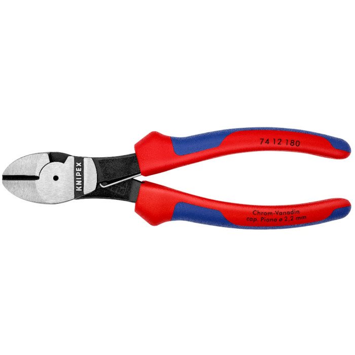 Кусачки бокові особливої потужності фосфатовані KNIPEX 180 мм 74 12 180