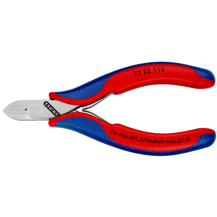 Кусачки бокові для електроніки KNIPEX 115 мм 77 22 115
